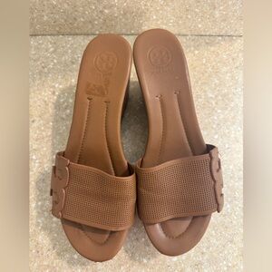 Tory Burch wedge sandals 7 1/2 leather